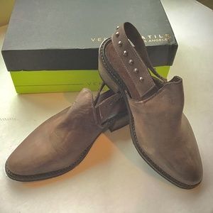 Very Volatile Leather Sling Back Mules